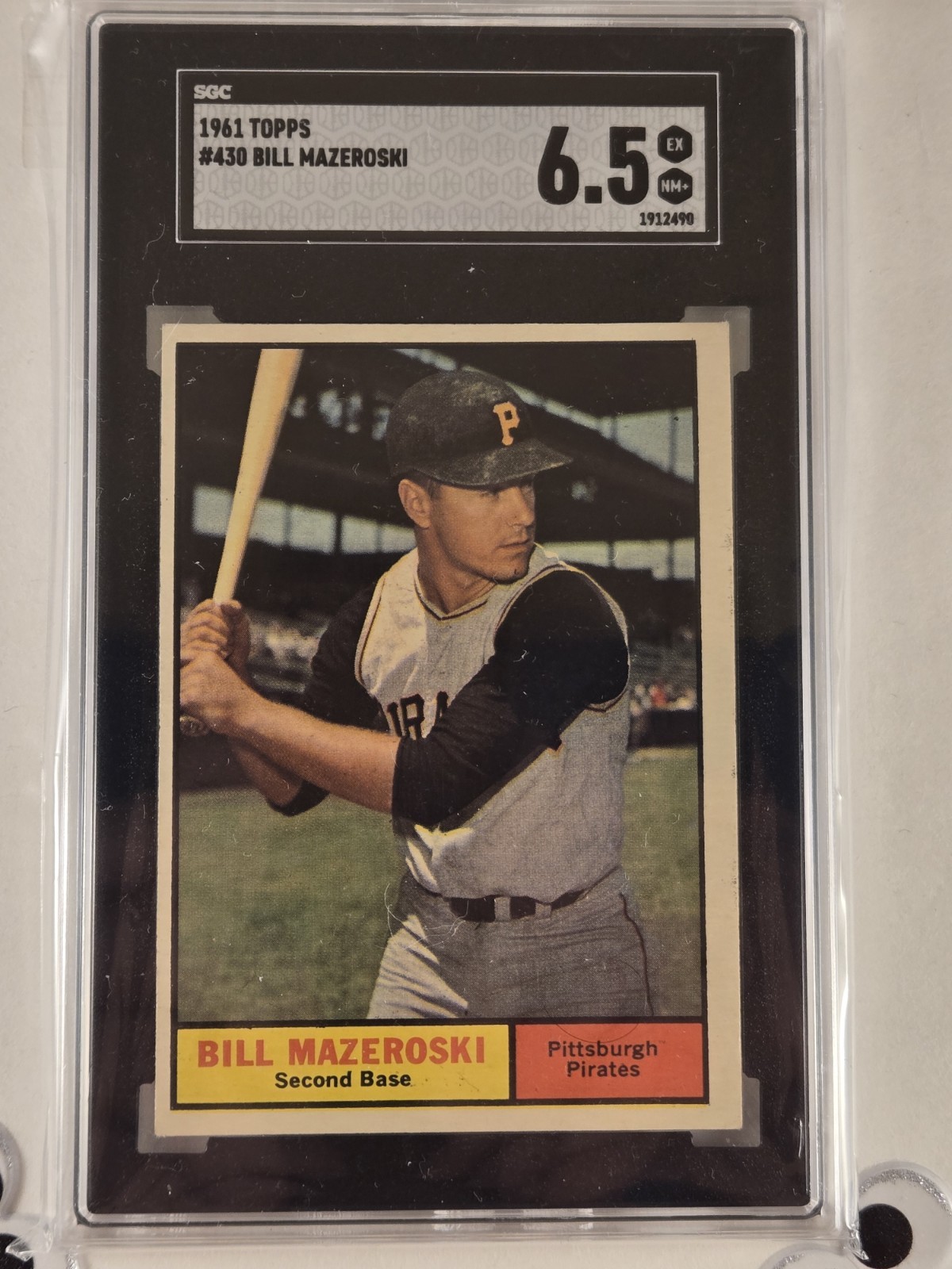 Bill Mazeroski SGC 6.5 1961 Topps Baseball #430 Pirates HOF
