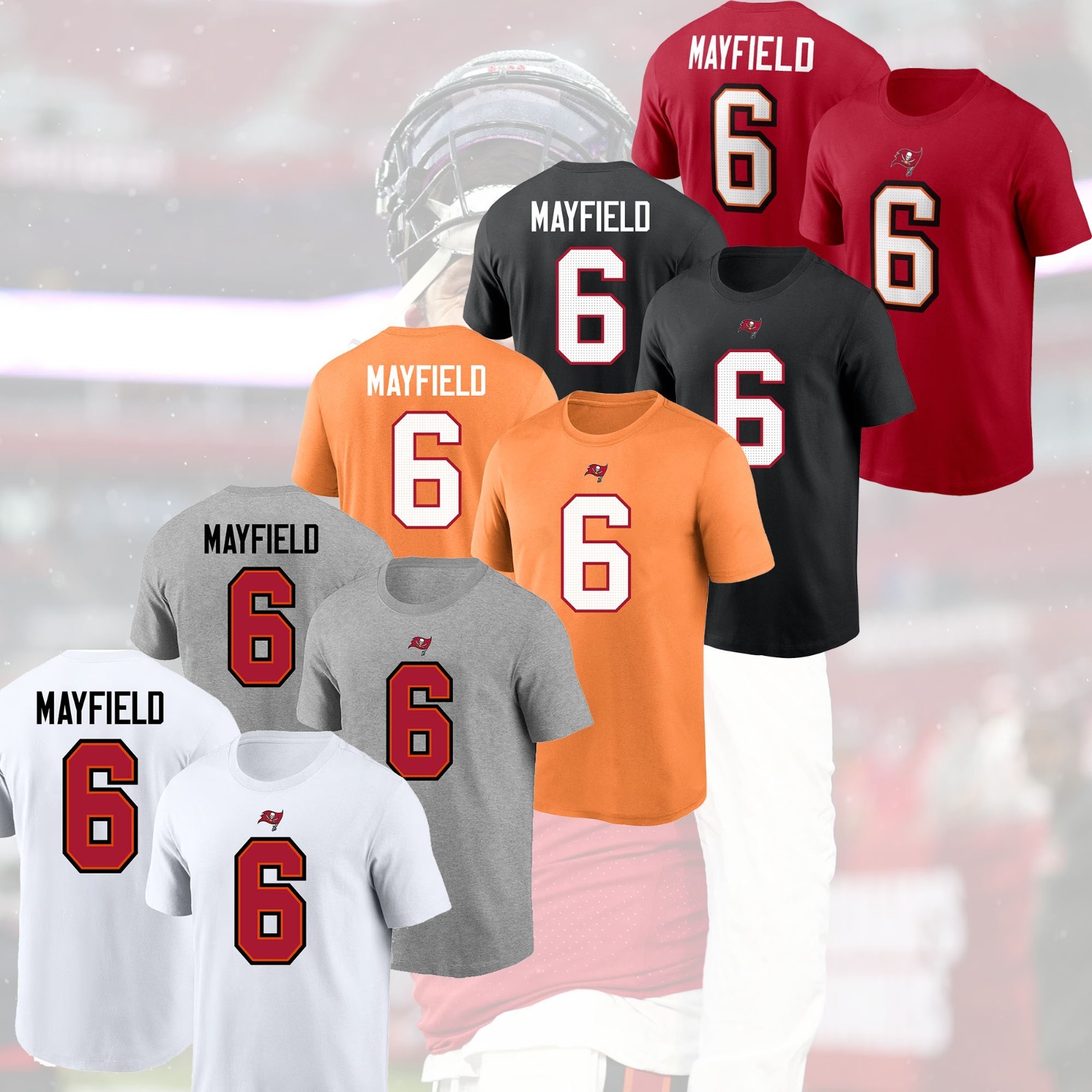 SALE 30%! Baker Mayfield #6 Tampa Bay Buccaneers 2025 Name & Number Gift For Fan