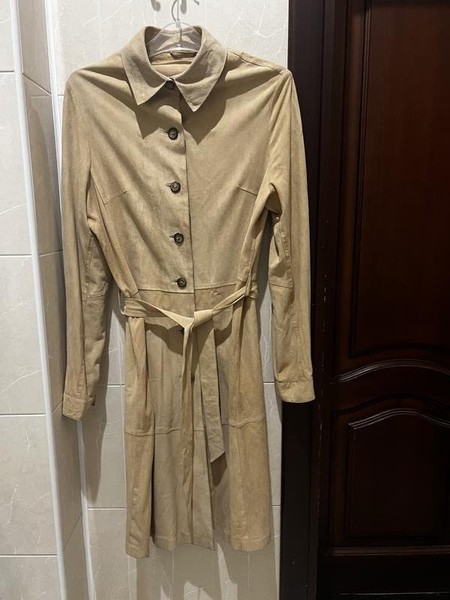 Damen Patrizia Pepe Mantel Pfirsich Wildleder 38