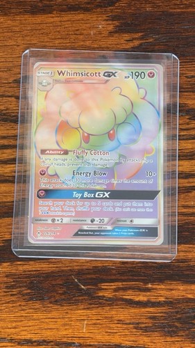 Pokémon Whimsicott GX 226/214 Sm-Unbroken Bonds Secret Rare Holo 190 HP Stage 1