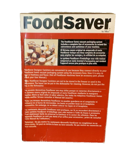 FoodSaver 3 Piece BPA-free Vacuum Storage Canister Set Brand New In Open Box! - Picture 2 of 7