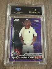 2023 Topps Chrome Star Wars 47 Admiral Ackbar REFRACTOR 10 GEM MINT