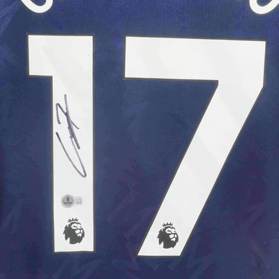 Alejandro Garnacho Signed Manchester Utd Away Soccer Jersey #17