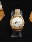 Vintage Timex Viscount Automatic Analog Men's Wristwatch with Speidel Band Works