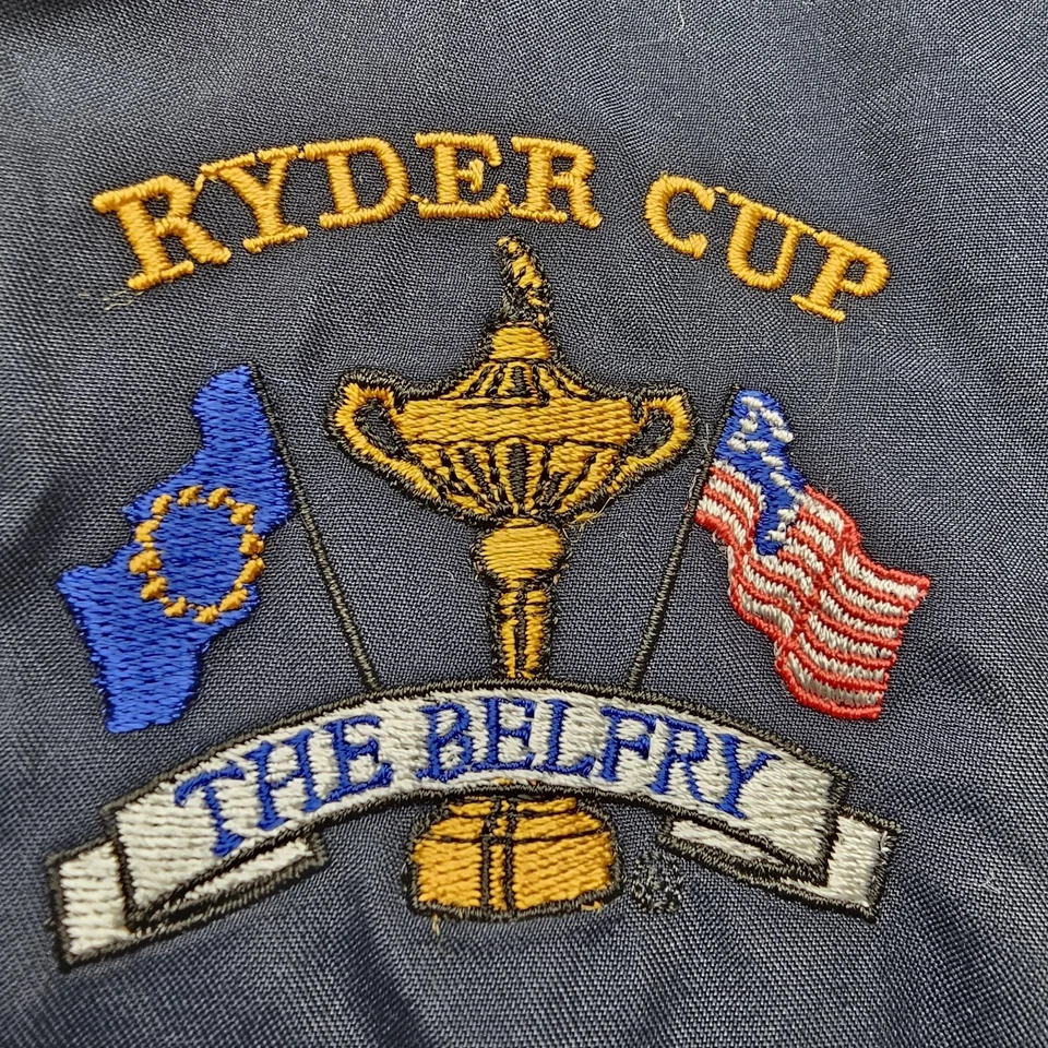 VTG Ryder Cup The Belfry 2002 Jacket Mens XXL Golf Windbreaker Blue Jacket Y2K - Image 3 of 4