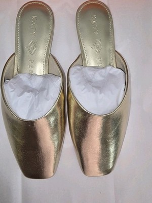 Katy Perry Collections Champagne Mules NIB sz 8.5