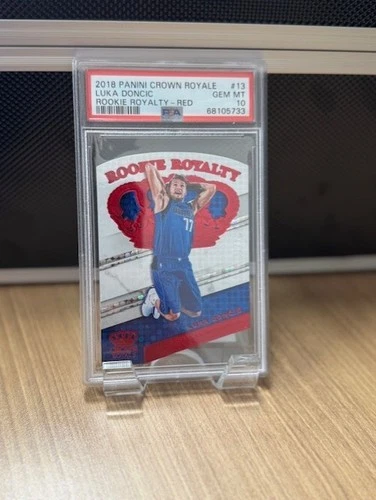 2018 Panini Crown Royale Luca Doncic Rookie Royalty - Red /75 PSA 10 POP 11