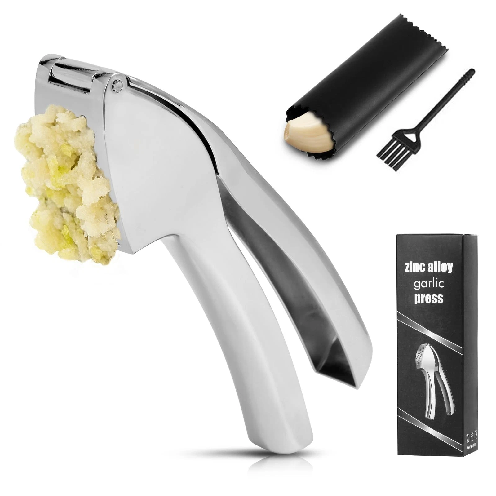Heavy Duty Professional Garlic Press & Mincer - Rust-Proof, Dishwasher Safe w...