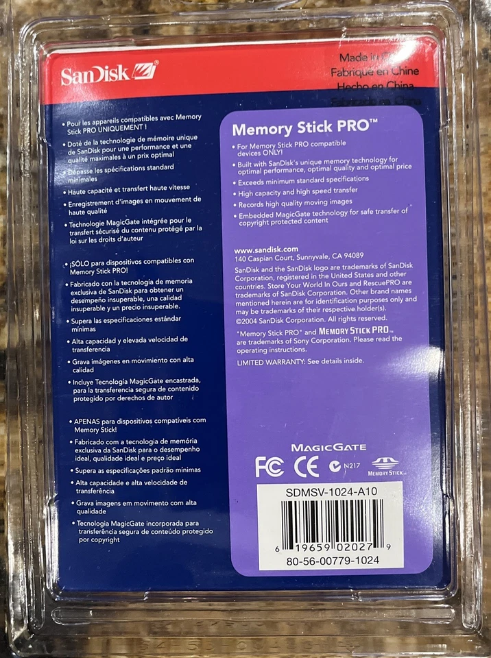 SanDisk 1 GB Memory Stick Pro (SDMSV-1024-A10) - Image 3 of 3