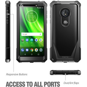 For-Moto-G6-Play-Poetic-Guardian-w-Built-in-Screen-Protector-Case-Cover-Black
