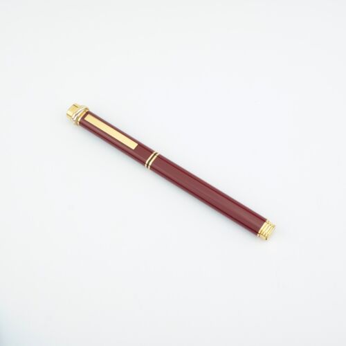 Vintage Must de Cartier Vendome Trinity Oval Burgundy Lacquer Ballpoint Pen - Bild 2 von 14