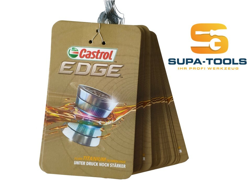 50 Ölwechselzettel Mit Draht - Wetterfeste Aufkleber Für Werkstatt Und Auto