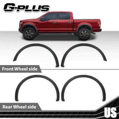 Fit For 15-17 Ford F150 Factory Style Black PP Fender Flares Wheel Arches