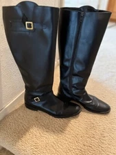 Black Leather Boots for woman size 10B