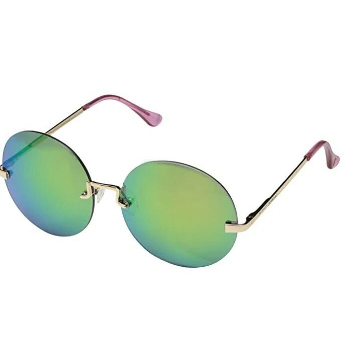 Betsey Johnson BJ134 Khaki Yellow Studded Rectangular Sunglasses Retro Y2K Betsey Johnson | Accessories | Betray Johnson Sunglasses  main image 2