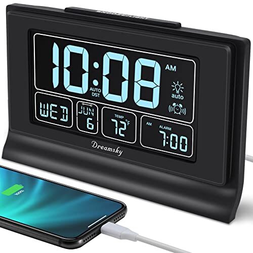 With Battery Backup For Bedroom, Auto Set Clock With Usb ...