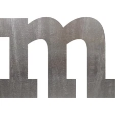 Lowercase Letter M Steel Cut Out Metal Art Decoration