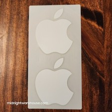 Apple Logo Sticker Decal, White - Genuine OEM - Includes 2 Stickers