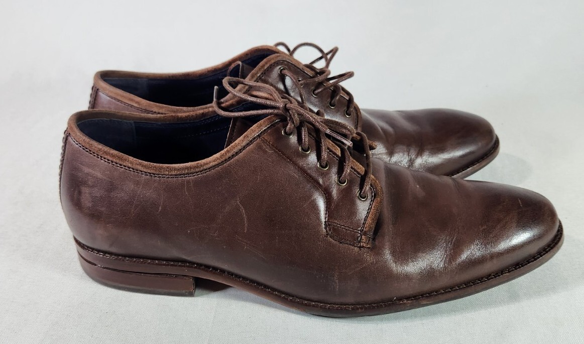 SAOLA Scarpe Oxford da uomo Cole Haan Wagner Grand Postman taglia 11 5 M C29030 castagno