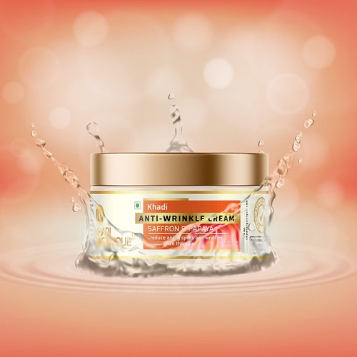 Khadi Organique Saffron & Papaya Anti Wrinkle Cream & Skin Tightening Fast Ship - Picture 6 of 12