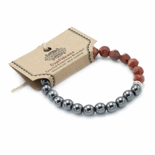 Faceted Gemstone Bracelet - Magnetic Red Jasper   - Brand NEW