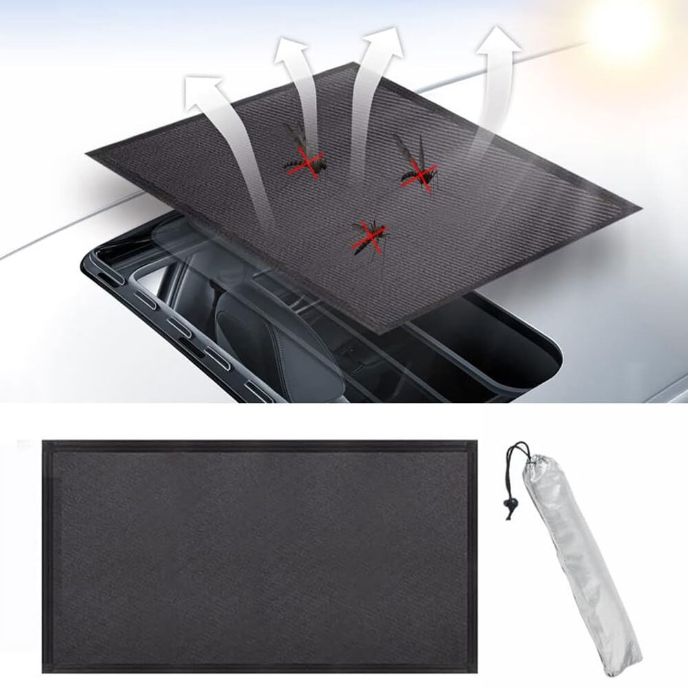 100x65cm Car Roof Sunroof Sun Shade Cover Car Moonroof Mesh