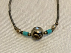 Vintage 18inch silver ball and turquoise necklace — photo 2