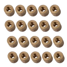  50x M3 L5mm OD5.3mm Brass Cylinder Knurled Threaded Insert Embedded Nut