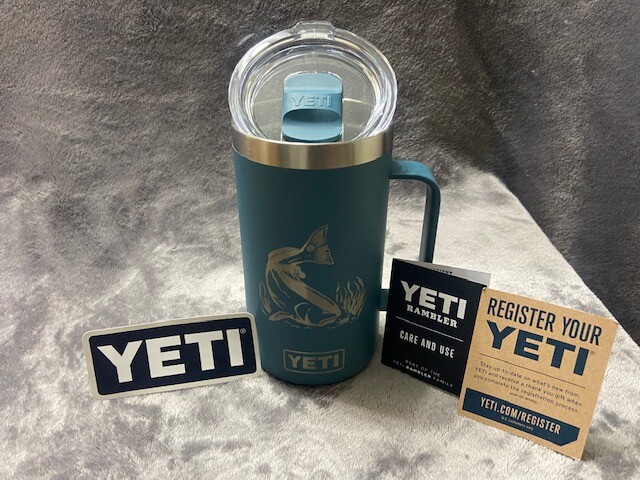 Yeti Rambler Mug 24oz Custom *Nordic Blue* Brand New