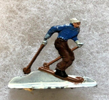 Vintage Heinrichsen German Flat Lead "Male Downhill Skier" Rare