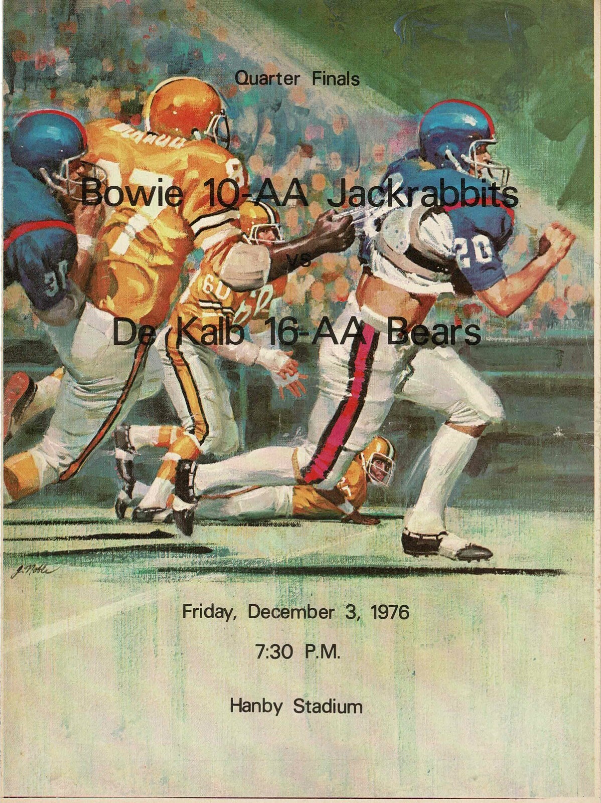 1976 BOWIE JACKRABBITS vs DE KALB Texas High School PLAYOFF FOOTBALL