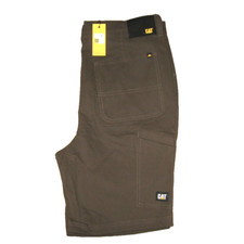 Mens Cat Caterpillar Utility Shorts Size 32 Black Olive New with Tags