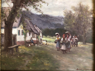 Lajos Bruck ( 1846-1910 ) - Village life