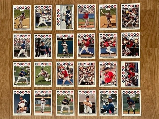 2008 Topps Atlanta Braves Team Set (All 24 Cards) Factory Set **SHARP**
