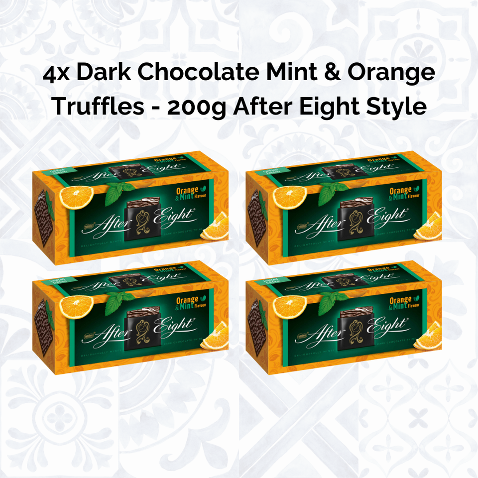 1x/2x/4x = Dark Chocolate Mint & Orange Truffles 200g After Eight