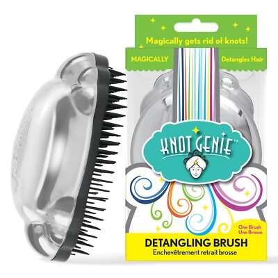 Knot Genie Detangling Brush For Wet or Dry Hair-Peaceful Pewter