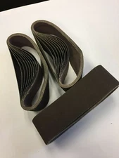 Sancap 3" x 24" 80 Grit Aluminum Oxide Cloth Sanding Belts PACKS OF 10 USA MADE 