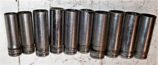 10 SNAP-ON 3/8" DRIVE 6 POINT DEEP SOCKETS SFS 141-241 ** FREE SHIP **