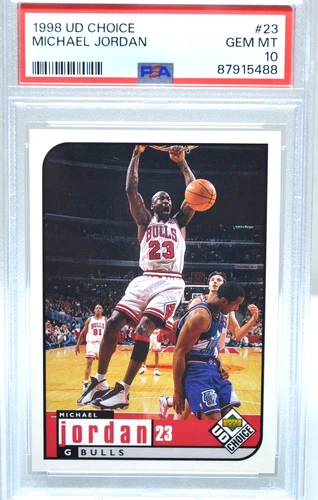 1998 UD COLLECTOR'S CHOICE GOAT MICHAEL JORDAN DUNK PSA 10 NBA Basketball Card