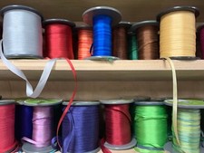 Silk Embroidery Ribbon Trim 1/8" 4mm Choose Color From List - 3 Yards