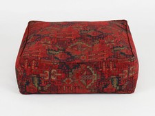 Kilim pattern tribal moroccan bohemian pouf ottoman bean bag floor cushion cover