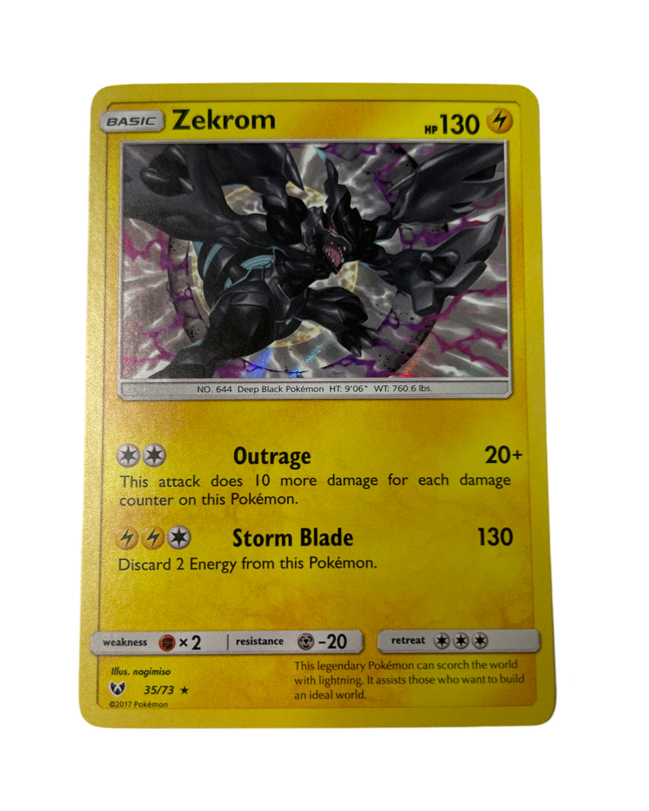 Pokemon TCG Zekrom 35/73 Holo Shining Legends  MINT