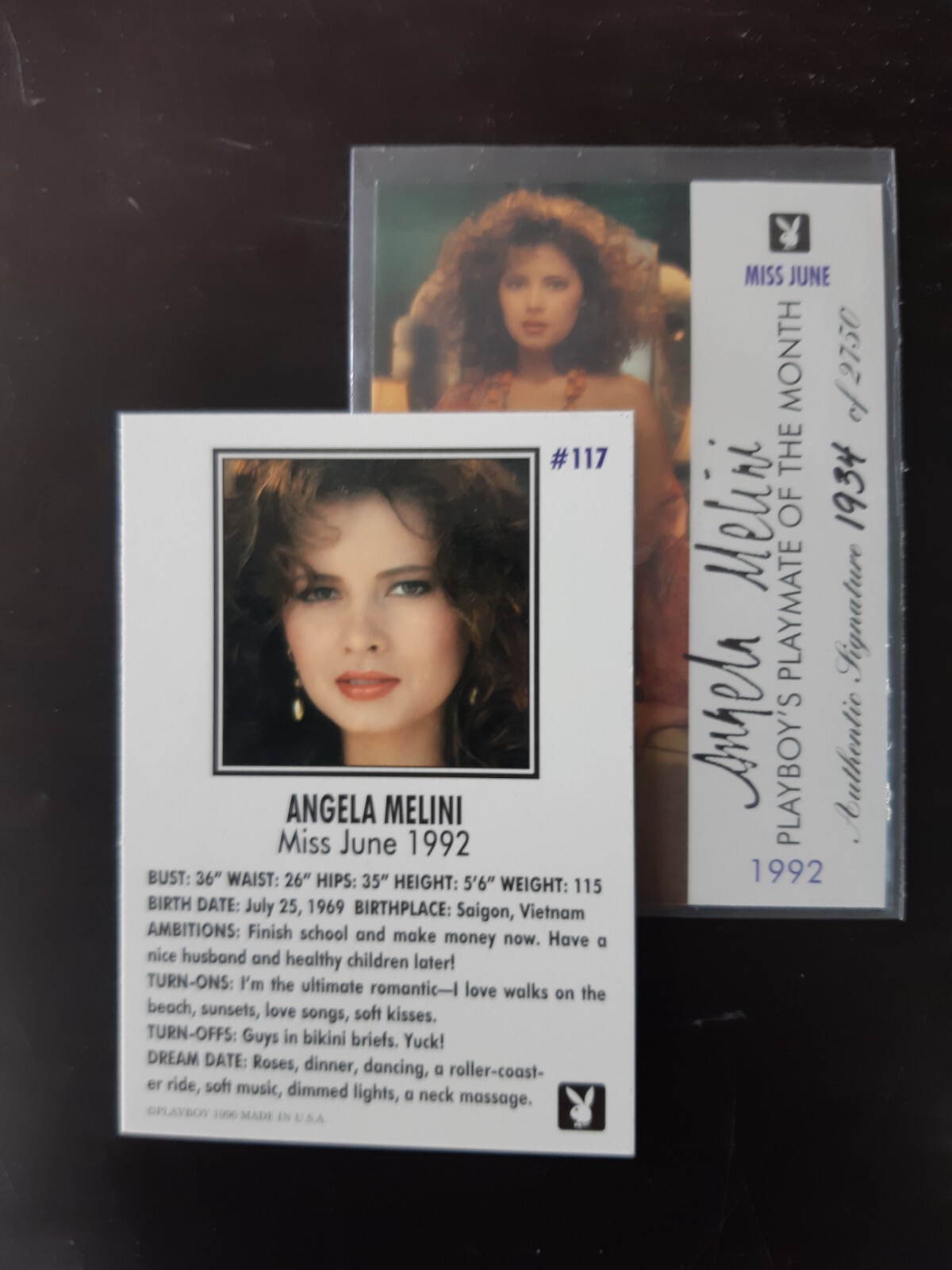 1996 Playboy Signed Card June Angela Melini #117 #1934/2750 | eBay