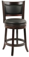 24in Swivel Stool, Seat Footrest Faux Leather Chair Bar Hardwood Cappuccino on sale 24in Swivel Stool, Seat Footrest Faux Leather Chair Bar Hardwood Cappuccino on sale