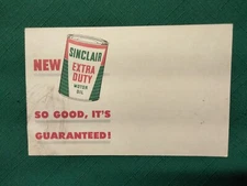 Vintage Sinclair Gasoline Service Postcard Reminder ~ Advertising Motor Oil**