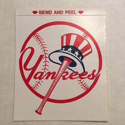 New York Yankees Vintage 80s Sticker Square Decal MLB Baseball