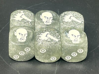 Zombicide Black Plague  Game Night Kit 1 - Set of 6 Iron Colored Dice Würfel Set