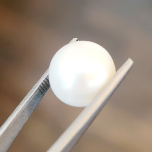 12mm AUSTRALIANO Mar del Sur AGUA SALADA CULTIVADA Perla Suelta? Botón, sin perforar - Imagen 4 de 5