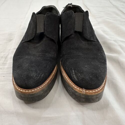 Vince Davy Slip On Loafer Suede Creeper US 12 Women’s Black Shoes - Picture 3 of 7