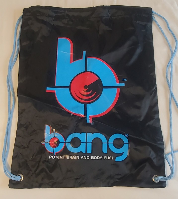 BANG Creatine Energy Drink Drawstring Backpack Arnold Expo New